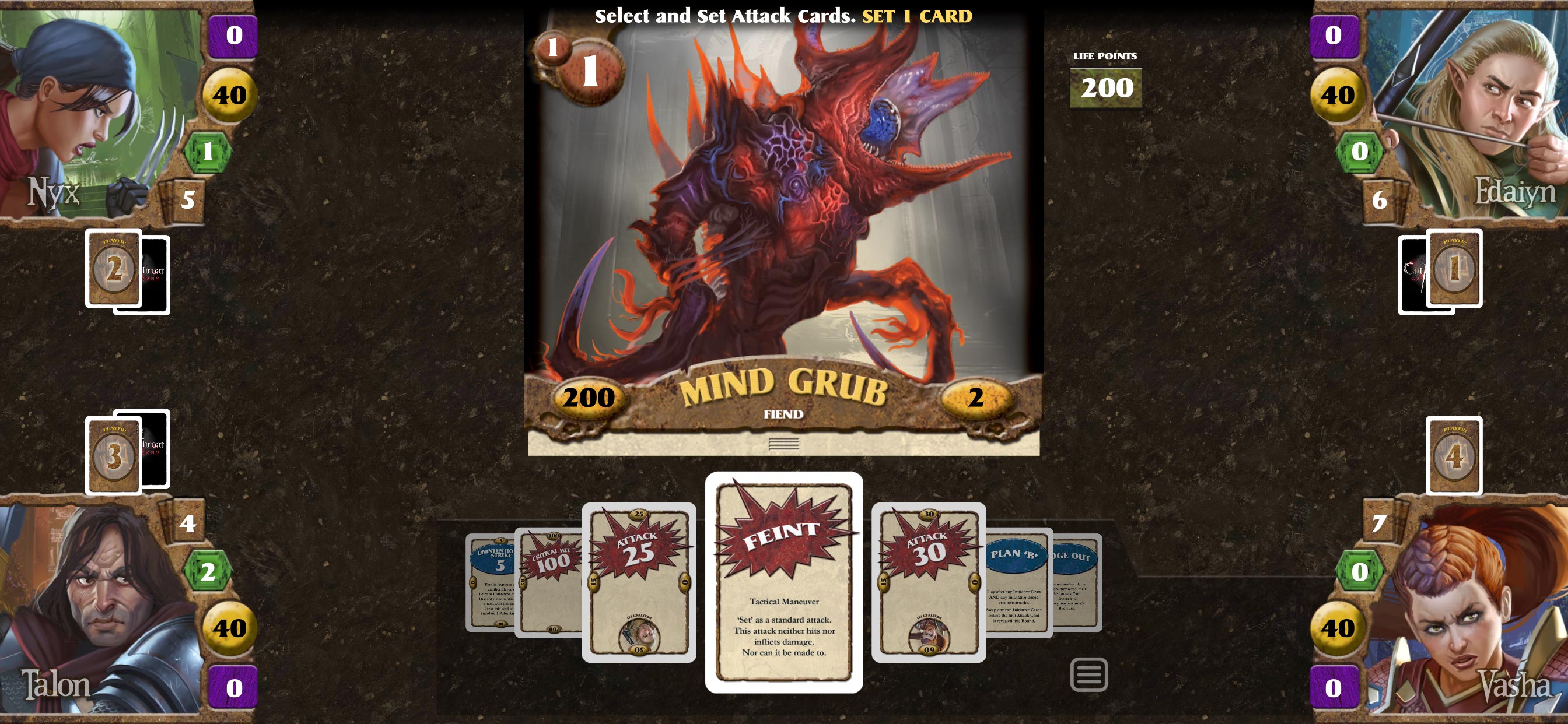 Cutthroat Caverns mobile card game: play your cards right to defeat a menagerie of horrible beasts